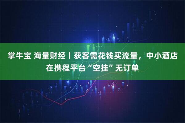 掌牛宝 海量财经丨获客需花钱买流量，中小酒店在携程平台“空挂”无订单